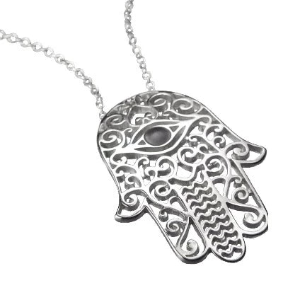 Hamsa Sterling Silver or 14K Gold Necklace