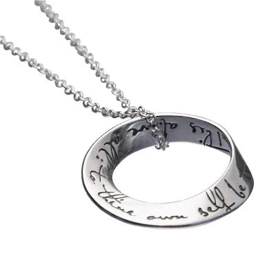 TO THINE OWN SELF BE TRUE - SHAKESPEARE Necklace in Sterling Silver or 14K Gold