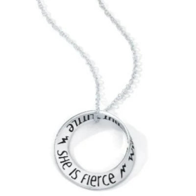 SHE IS FIERCE - SHAKESPEARE Sterling Necklace